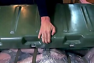 Foil wrapped sub fucked and electro punished