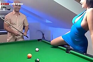 Wild sex on the pool table