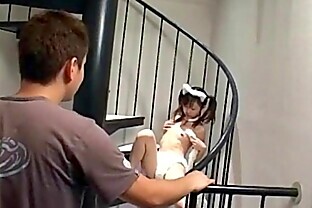 An Asian guy arrives at a friends house. The friend  from
