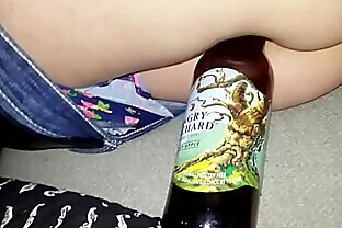 sleeping with beer bottle in teen pussy