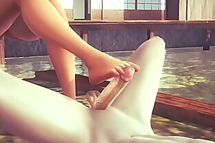 Spiderman Hentai - Gwen footjob and anal