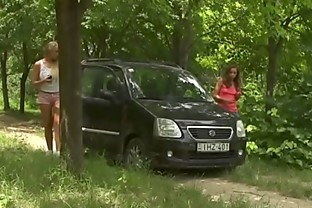 Sexy divas get lost woods