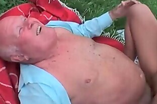 pretty babe fucked by old guy