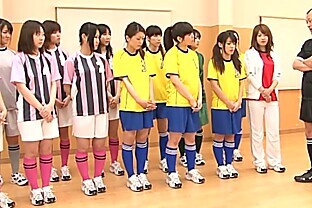 Asian students getting toy fucked during gym